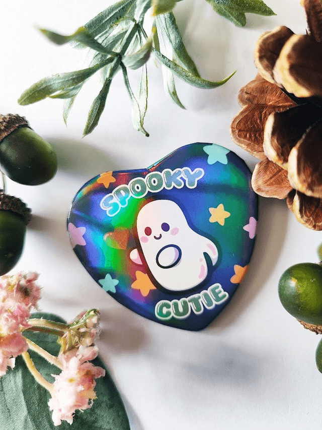 Spooky Cutie Heart Pin Badge