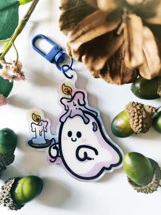 Candlelight Ghost Keychain