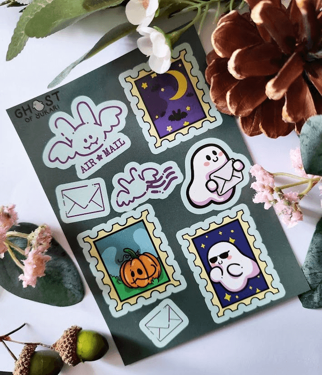 Spooky Post A6 Sticker Sheet