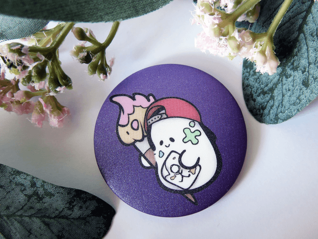 Artist Ghost Button Badge