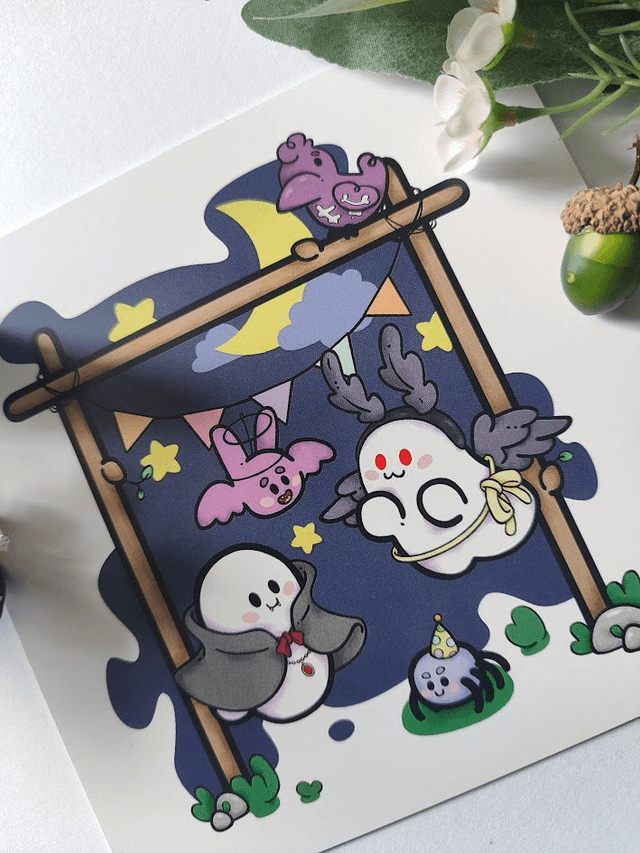 Spooky Dress-up Party Square Print
