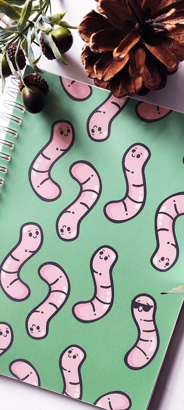 A5 Worm Reusable Sticker Book